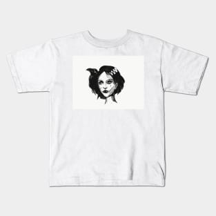 Raven woman Kids T-Shirt